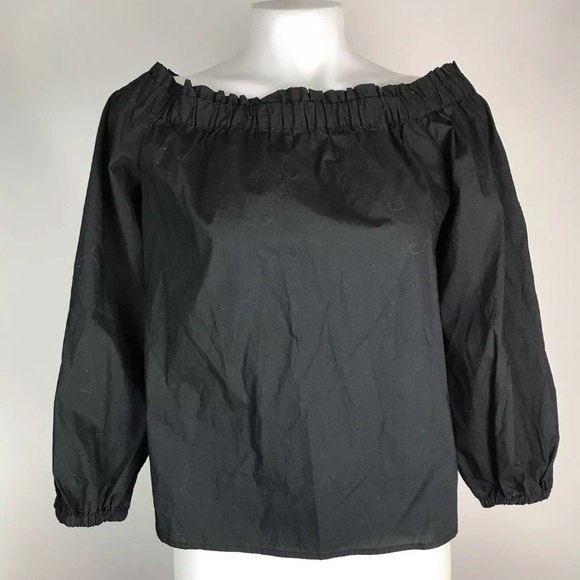 J. Crew Poplin Off The Shoulder Top Blouse - Picture 2 of 5